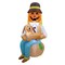 7' Air Blown Inflatable Thanksgiving Scarecrow sitting w/ Puppy GTF00020-7